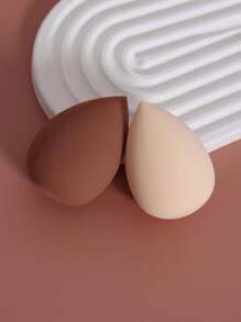 2 Peças Esponja de Maquiagem, Esponja de Maquiagem de Base Misturada, Para Aplicação Impecável de Líquido, Creme e Pó, Esponja Cosmética Multicolorida, Látex-Free Uso Duplo Úmido e Seco Pó Base Creme, Adequado para Todos os Tipos de Pele
