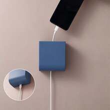 1 件壁掛式筆筒文具收納盒附手機充電槽適用於辦公室/家庭/辦公桌/牆壁 - 藍色 - 查看 1