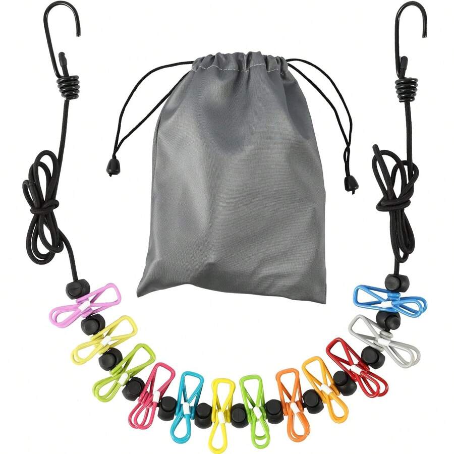 1pc Retractable Portable Clothesline For Travel,Clothing Line With 12