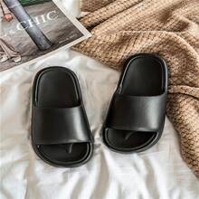 男士拖鞋,新款防滑室內室外浴室淋浴涼鞋,eva 防腳臭露趾 - 黑色 - 查看 6