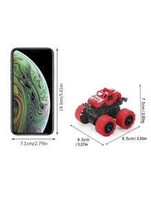 1pc Inertia Four-Wheel Drive Off-Road Vehicle Toy Car. The Perfect Christmas Gift For Children,Cars Kids,Christmas Toys,Race,Kids Christmas Toys,Wheels,Wheel Toy,Car,Cars,Car Toy,Toys & Games Cars,Car Race,Wheels Toy,Back To School - Red - View 3