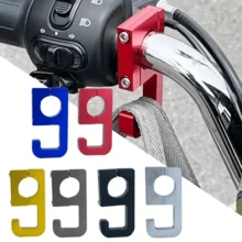 1 件摩托车/电动车车把挂钩（69 型），铝合金材质，多种颜色，免钻前钩 - 黑色 - 查看 1