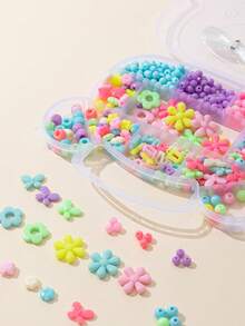 兒童diy珠子玩具,女孩可以用珠子創造項鍊/手鐲,教育益智拼圖玩具 - 彩色 - 查看 3