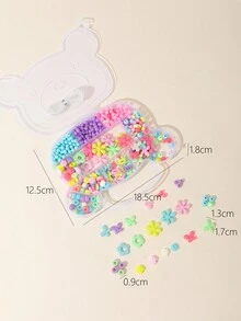 兒童diy珠子玩具,女孩可以用珠子創造項鍊/手鐲,教育益智拼圖玩具 - 彩色 - 查看 4