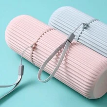 1pc Portable Toothbrush Box, Random Color Travel Toothbrush Case For Business Trip - Green - View 1