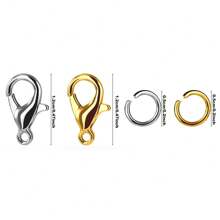 30/100/700 件合金材質 Diy 手鍊項鍊耳環鑰匙扣手機鍊腳鍊連接埠龍蝦扣派對禮品首飾配件首飾配件 - 彩色 - 查看 4