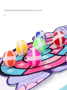 1 Set Cartoon Elephant Themed Educational Dart Board Throwing Toy, Interactive Parent-Child Tossing Target Ball Indoor/Outdoor Classic Darts Game, Trains Children's Hand-Eye Coordination, Random Sticky Ball Colors - Multicolor - View 7