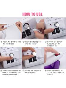 配有指甲鑽頭和砂輪的電動指甲油鑽機組,20000rpm便攜式電動修甲筆電動指甲磨床,指甲efile指甲鑽筆修甲機套裝,專業指甲美容,用於造型打磨和修整,去除角質死皮和凝膠角質除皮機,趾甲磨光設備,美甲美容工具套件,diy指甲美容工具,適用於陶瓷亞克力凝膠指甲,美容沙龍和家庭使用,是女孩的最佳新年禮物 - 查看 6