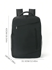 可拆卸扣装饰笔记本电脑背包 商务旅行 防盗 超薄防水 学院派电脑包 可容纳 15.6 英寸笔记本电脑 登机包 大容量 冬季旅行包 黑色包 学生多功能户外男士背包 度假包 礼物 情人节 书包 露营贴纸包 夏季返校沙滩包 海滩情人节礼物 笔记本电脑包 运动生活包 徒步旅行包 周末包 背包 旅行必备品 大包 春季学校用品 学校背包 - 黑色 - 查看 2