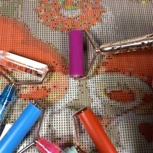 2024款1支鑽石繪畫金屬滾筆頭,5d鑽石藝術不銹鋼尖,適用於鑽石畫馬賽克 - 紅色 - 查看 3