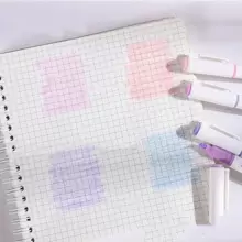 4/12pcs Glitter Shiny Highlighter Marker Pens, Colorful Painted Stationery School Supplies, Random Colors Back To School