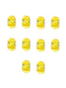 10入組女性日常配件,多色切割珠子適用於diy手鍊、項鍊、吊墜製作 - 串珠 - 查看 18