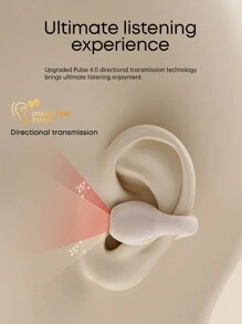 langsdom Langston 迷你開放式耳機/夾式耳機/運動耳機,定向傳輸和麥克風,兒童、青少年、生日/節日禮物,適用於男孩/女孩/學校/戶外/旅行,android Ios - 米色 - 查看 4