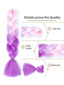 Two Color Synthetic Hair Big Braid Wholesale Jumbo Braid Hair Extension 100g/24 Inch - Multicolor - View 2