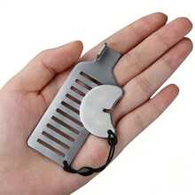 1pc Portable Door Lock Blocker For Hotel & Home Use Without Drilling, Metal Security Door Lock - Silver Steel Color - View 1