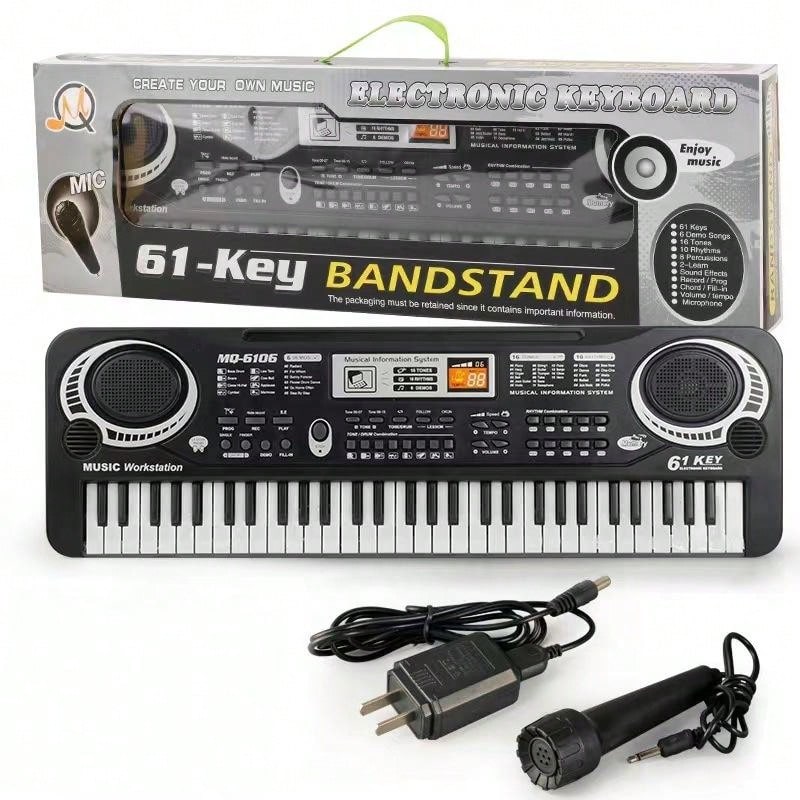 Electronic Keyboard Toy, MultiFunctional 61 Keys Electronic Keyboard