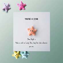 1 tấm thiệp kỷ niệm Ngôi sao may mắn thú vị, Chúc bạn may mắn, Quà tặng công việc mới, Quà tặng đồng nghiệp, Quà tặng sinh nhật, Quà tặng tri ân, Quà tặng đặc biệt cho gia đình, bạn bè và người thân yêu, Quà tặng ngày lễ tình nhân cho anh ấy/cô ấy - Ngôi sao - Xem 8