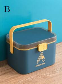 1個大型便攜式多層儲物急救藥箱,適用於家庭使用 - 彩色 - 查看 4