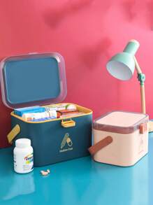 1個大型便攜式多層儲物急救藥箱,適用於家庭使用 - 彩色 - 查看 1