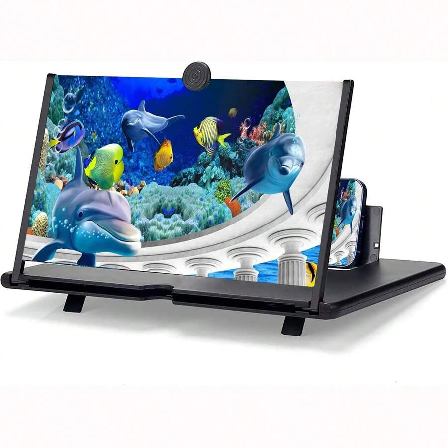 Kính lúp màn hình , 3D HD Màn Bộ khuếch đại , Có thể kéo Và Gấp lại Giá đỡ điện thoại , Đối với Tất cả Điện thoại thông minh - Nhiều màu - Xem 1