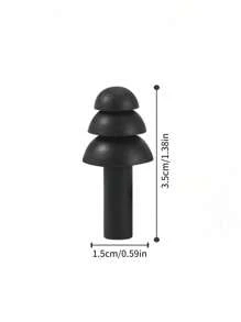 1入組藍色防噪音矽膠耳塞,適用於防噪音、睡覺、學習、游泳,可水洗和防水 - 寶藍色 - 查看 2