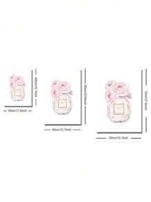 Set Of 3 Pink Fashion Quotes Art Poster Books Floral Perfume Painting Canvas Print Beauty Salon Makeup Wall Picture Girl Room Decor,Home Living Room Bedroom Dorm Decoration - Apricot - View 4