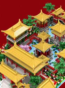 杭州西湖積木,建築系列,成人大型難度組裝模型,創意有趣的微粒桌面裝飾品,適用於節慶、家庭/辦公室桌面和情侶、朋友的節日禮物 - 彩色 - 查看 4