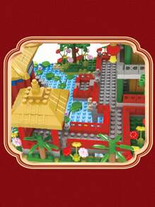 杭州西湖積木,建築系列,成人大型難度組裝模型,創意有趣的微粒桌面裝飾品,適用於節慶、家庭/辦公室桌面和情侶、朋友的節日禮物 - 彩色 - 查看 7