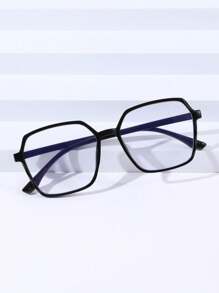 女士用方形藍光阻隔眼鏡 - 無色 - 查看 2