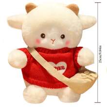 1 件隨機毛絨玩具,可愛的毛絨動物玩偶,女孩睡枕聖誕節、萬聖節禮物 - 彩色 - 查看 5