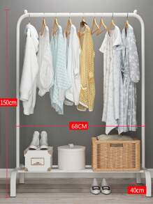 H-Shaped Clothes Rack - White - View 3