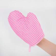 儿童粉色格子厨师围裙、带厨师帽的厨房烹饪角色扮演服装、幼儿幼儿园角色扮演服装、儿童围裙、儿童服装、厨师、厨师连衣裙、儿童圣诞服装、幼儿厨房 - 粉色 - 查看 2