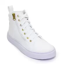 Women Wedge Sneakers - White - View 4