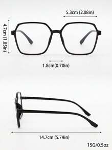 女士用方形藍光阻隔眼鏡 - 無色 - 查看 5