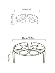 加厚不鏽鋼蒸架、多功能高低腳蒸籠、蒸菜砂鍋、耐熱架、單層可堆疊、七蛋蒸架、家用廚房蒸籠烹飪配件等。 - 銀色 - 查看 10