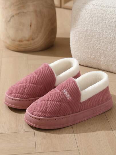 Nuevas zapatillas de casa con suela gruesa y térmica, peludas y antideslizantes para parejas y maternidad, para otoño/invierno, para mujer y hombre