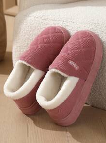 Nowe Grube Podeszwy Ciepłe Termiczne Kapcie, Futrzane Wewnętrzne Antypoślizgowe Pary Ciążowe Buty Domowe Dla Kobiet I Mężczyzn, Jesień/Zima