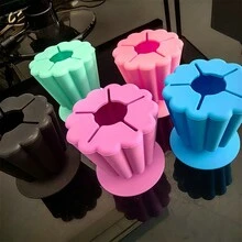 1個矽膠手工用品割草垃圾收集器廢物收集器,用於熱轉印貼紙及htv工藝黏合紙張的收納架 - 藍色 - 查看 8