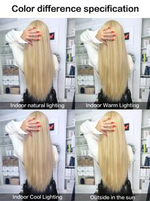 Blonde Long Straight Hair Wigs With Bangs 26 Inch Fashion Women's Wigs Synthetic Heat Resistant Wigs Daily Used Hair Beginner Friendly,Suitable For Various Occasions, Including , Christmas, New Year, Parties, Vacations, Winter - Gold - View 7