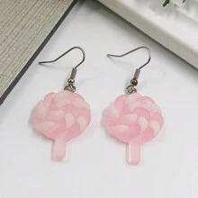 1pair New Arrival Cross-Border European And American Acrylic Lollipop Earrings, Cartoon And Cute Design, Creative Ear Jewelry For Women, Suitable For Daily Wear - Multicolor - View 5
