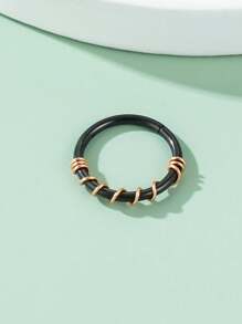 1 個帶綠線的黑色鼻環 - 彩色 - 查看 2