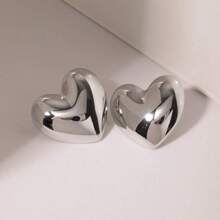 S SHOPBOHO 1 对女士 18ct 镀金不锈钢防水大心形耳环，可作为最好的朋友礼物情人节、妈妈、母亲、母亲节、礼物 - 愛心 - 查看 19