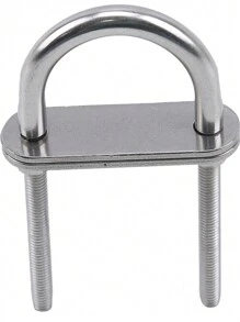 不鏽鋼u型螺絲配螺帽和墊圈,船用配件/遊艇u形夾,索具五金 - 銀色 - 查看 2