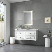LED Lighted Bathroom Medicine Cabinet With Mirror, Surface Lighted Medicine Cabinet,Dimmable,Adjustable Shelves,Intelligent Switch Medicine Cabinet, Aluminum Frame,Left Opening Door