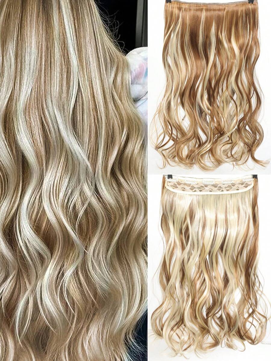 Synthetic Hair Extensions Five-Clip Curls - Multicolor - View 1