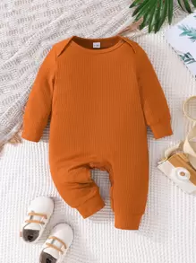 Baby Boy 2pcs/Set Fall & Spring Long Sleeve Striped Casual Romper With Open Crotch And Beanie