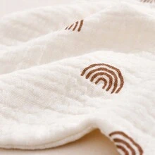 2入組/袋嬰兒口水和嘔吐防潑水餵食圍兜，男女通用 - 卡其色 - 查看 6