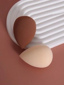 2 Peças Esponja de Maquiagem, Esponja de Maquiagem de Base Misturada, Para Aplicação Impecável de Líquido, Creme e Pó, Esponja Cosmética Multicolorida, Látex-Free Uso Duplo Úmido e Seco Pó Base Creme, Adequado para Todos os Tipos de Pele