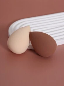 2 Peças Esponja de Maquiagem, Esponja de Maquiagem de Base Misturada, Para Aplicação Impecável de Líquido, Creme e Pó, Esponja Cosmética Multicolorida, Látex-Free Uso Duplo Úmido e Seco Pó Base Creme, Adequado para Todos os Tipos de Pele