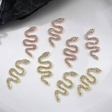 8 件隨機混合蛇形水鑽裝飾 Diy 美甲/手機/包包/鞋子/服裝裝飾 - 彩色 - 查看 6